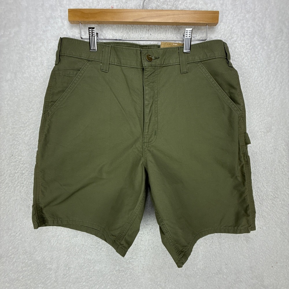 Carhartt Mens Original Fit Canvas Cell‎ Phone Pocket Work Shorts Size 34 New - Picture 2 of 8